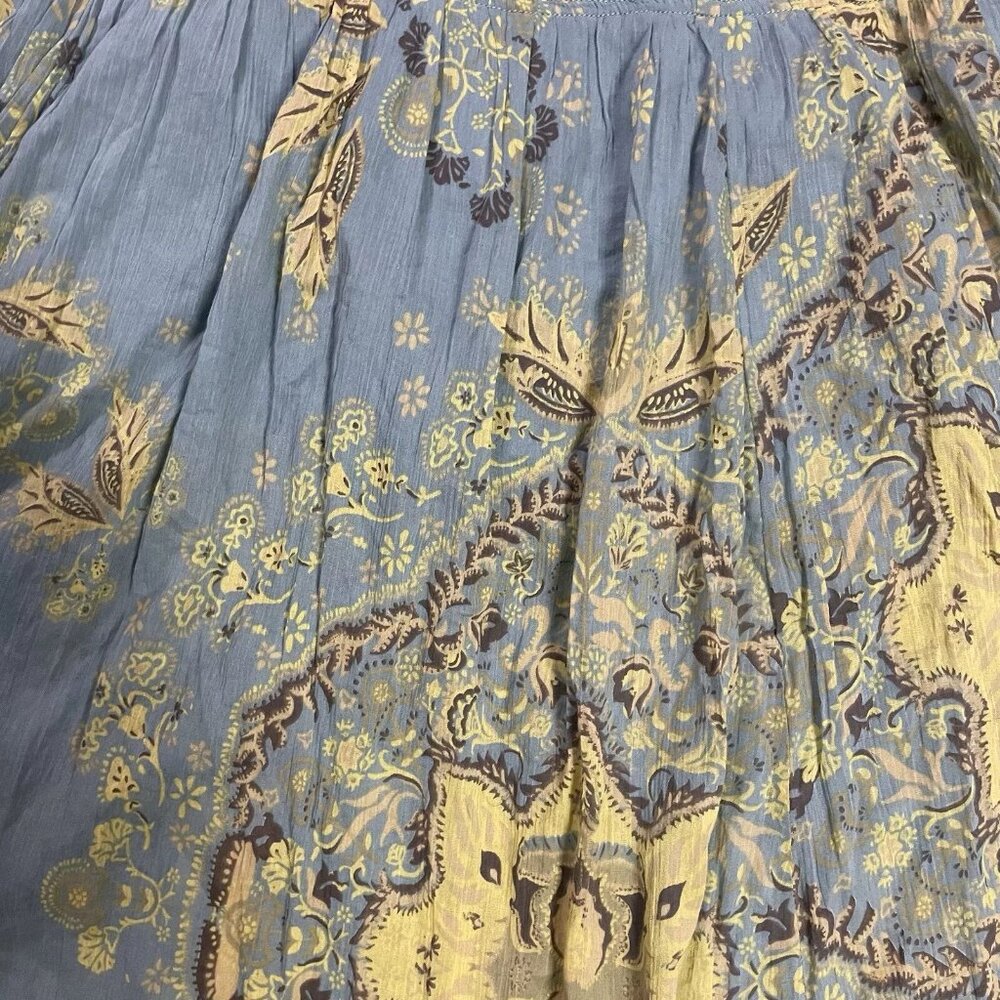 FREE PEOPLE Farrah Maxi Skirt Floral Boho Drop Waist Partially Lined - Picture 5 of 10